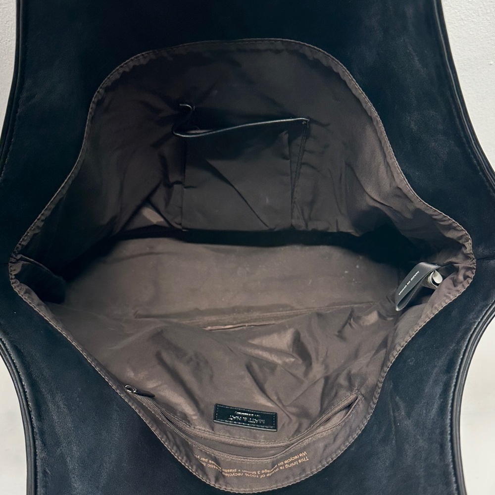 Matt & Nat France Tote Bag Vegan Faux Leather Double Shoulder Strap Purse Black - Picture 9 of 11